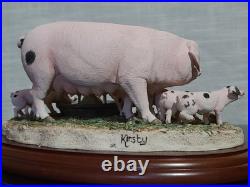 Border Fine Arts Never Satisfied Gloucester Old Spot Sow and Piglets B0442A Border Fine Arts Never Satisfied Gloucester Old Spot Sow and Piglets B0442A