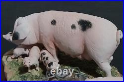 Border Fine Arts Never Satisfied Gloucester Old Spot Sow and Piglets B0442A Border Fine Arts Never Satisfied Gloucester Old Spot Sow and Piglets B0442A