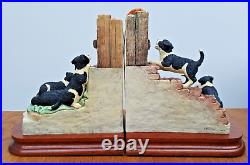 Border Fine Arts'Not A Moments Peace' Collie Dogs & Ginger Cats Bookends B0093