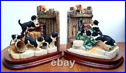 Border Fine Arts'Not A Moments Peace' Collie Dogs & Ginger Cats Bookends B0093