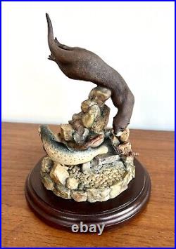 Border Fine Arts Otter And Salmon L54 Limited Edition Signed EW