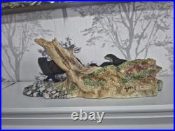 Border Fine Arts Otter Family'Keeping Up' B0333 Mounted Ceramic Figurine