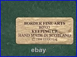 Border Fine Arts Otter Family'Keeping Up' B0333 Mounted Ceramic Figurine