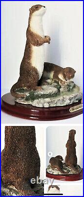 Border Fine Arts, Otters, Large Rare Figurine