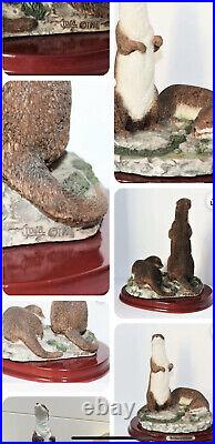 Border Fine Arts, Otters, Large Rare Figurine