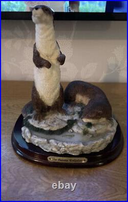 Border Fine Arts, Otters, Large Rare Figurine