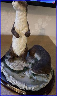 Border Fine Arts, Otters, Large Rare Figurine