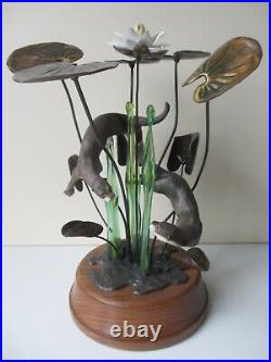 Border Fine Arts. Otters Playing, Limited Edition Large Sculpture Figurine, vgc