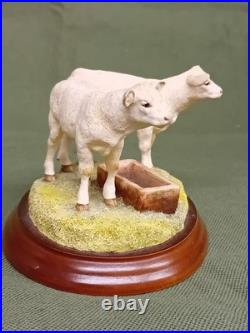 Border Fine Arts'Pair Of Charolais Claves' Figurine. 1997. BO272. 6 Wide. GC