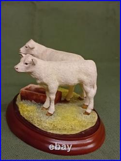 Border Fine Arts'Pair Of Charolais Claves' Figurine. 1997. BO272. 6 Wide. GC