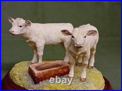 Border Fine Arts'Pair Of Charolais Claves' Figurine. 1997. BO272. 6 Wide. GC