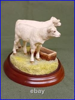 Border Fine Arts'Pair Of Charolais Claves' Figurine. 1997. BO272. 6 Wide. GC