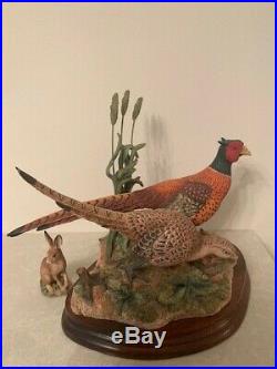 Border Fine Arts Pheasants'Stepping out' and'Hare' Highly Collectable Boxed