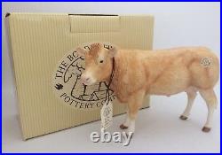 Border Fine Arts Pottery Company Blonde D' Aquitaine Cow A5256 New And Boxed