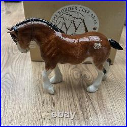 Border Fine Arts Pottery Horse / Pony Figure Clydesdale Stallion A4594