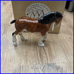 Border Fine Arts Pottery Horse / Pony Figure Clydesdale Stallion A4594