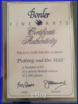 Border Fine Arts, Putting Out The Milk, Certificate, Excellent Condition