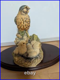Border Fine Arts RB36. Merlin with Chicks. Great Condition. Plus Plinth. No Box
