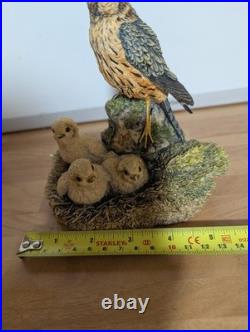 Border Fine Arts RB36. Merlin with Chicks. Great Condition. Plus Plinth. No Box