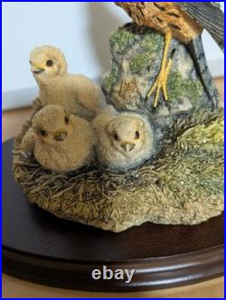 Border Fine Arts RB36. Merlin with Chicks. Great Condition. Plus Plinth. No Box