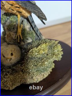 Border Fine Arts RB36. Merlin with Chicks. Great Condition. Plus Plinth. No Box