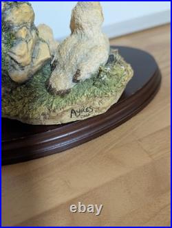 Border Fine Arts RB36. Merlin with Chicks. Great Condition. Plus Plinth. No Box