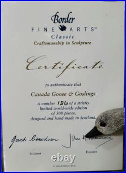 Border Fine Arts Rare Canada Goose and Goslings Limited Edition 126/500