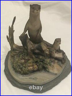 Border Fine Arts Rare D. Geenty Otter Scene Limited Edition 28/850 Lovely Piece