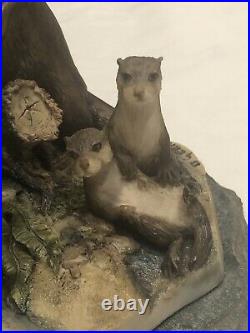 Border Fine Arts Rare D. Geenty Otter Scene Limited Edition 28/850 Lovely Piece