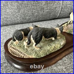 Border Fine Arts Ray Ayres 1981 Suffolk Ewes And Collies Hand Crafted Collectors