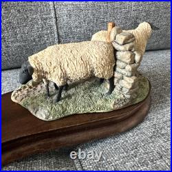 Border Fine Arts Ray Ayres 1981 Suffolk Ewes And Collies Hand Crafted Collectors
