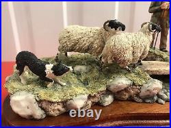 Border Fine Arts Ray Ayres Limited Ed. Steady Lad Steady Farmer Sheep Collie