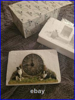 Border Fine Arts Ready And Waiting Mantel Clock. Border Collie. BNIB