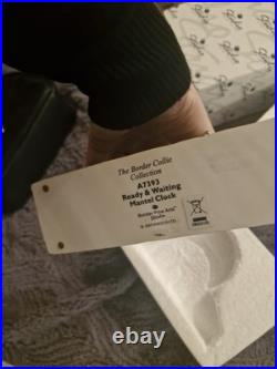 Border Fine Arts Ready And Waiting Mantel Clock. Border Collie. BNIB