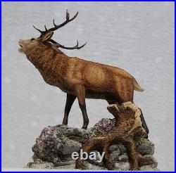 Border Fine Arts Red Stag Standing on Rocks Modelled by David Walton no. 151