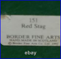 Border Fine Arts Red Stag Standing on Rocks Modelled by David Walton no. 151