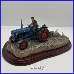 Border Fine Arts Ridging Up Fordson Dexta Tractor With 2 Seagulls By Ayres