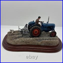 Border Fine Arts Ridging Up Fordson Dexta Tractor With 2 Seagulls By Ayres