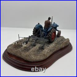 Border Fine Arts Ridging Up Fordson Dexta Tractor With 2 Seagulls By Ayres