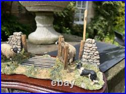 Border Fine Arts'Right Place, Wrong Time' Swaledale Tup, Ewes and Collie JH104