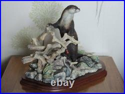 Border Fine Arts River Sentinel Otter Sculpture Ltd Edition by Ray Ayres 1999