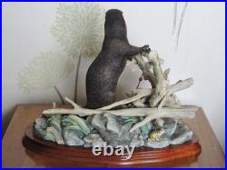 Border Fine Arts River Sentinel Otter Sculpture Ltd Edition by Ray Ayres 1999