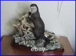 Border Fine Arts River Sentinel Otter Sculpture Ltd Edition by Ray Ayres 1999