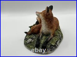 Border Fine Arts Scene'Fox & Family', by D Walton B0038 1996