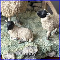 Border Fine Arts Scotch sheep and three lambs? Signed Ayres 1972 James Herriot