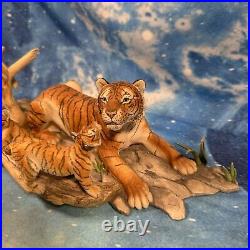 Border Fine Arts Scotland Bengal Tigress & Cubs Ltd Edition 750 by R. T Roberts