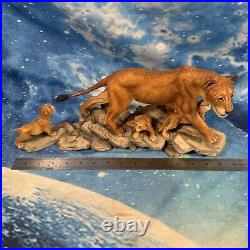 Border Fine Arts Scotland Lioness & Cubs Ltd Edition 463/750 by R. T Roberts 1990