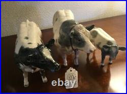Border Fine Arts Set Belgian Blue Cattle, A4579 Bull, A4582 Cow, &calf 4585 Boxed