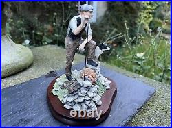 Border Fine Arts Sheepdog & Farmer'Time For Reflection' JH19 by Ray Ayres