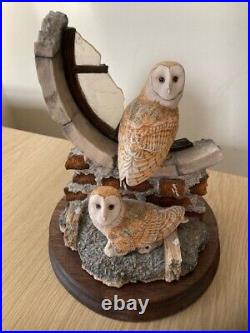 Border Fine Arts Silent Sanctuary Barn Owls With Young